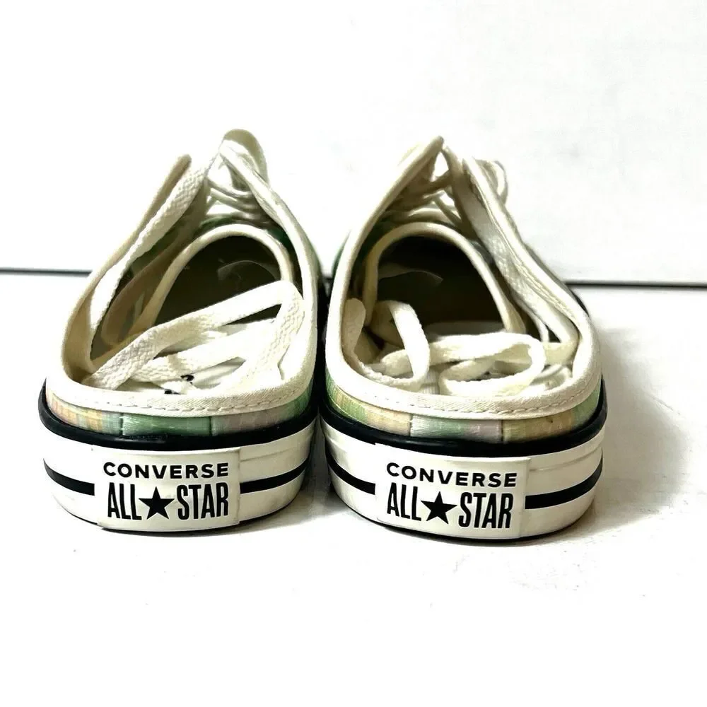 Converse All Star Multicolor Mule Shoes Womens Sz 6 Slip On Flats Comfort Casual